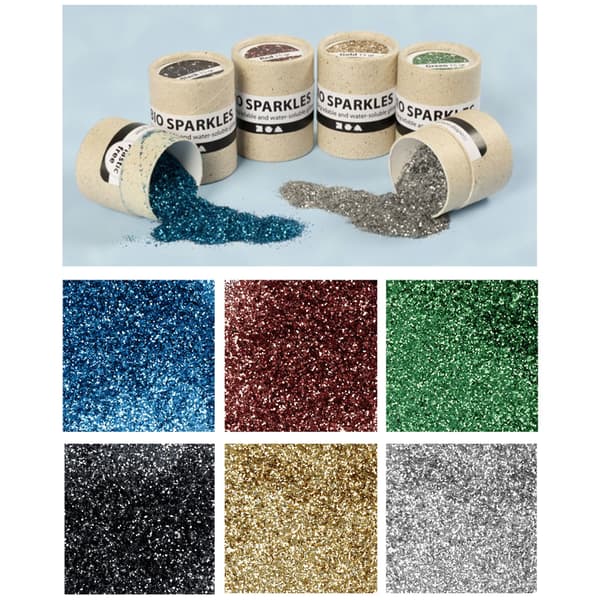 Miljövänligt Glitter - Mixade Färger - 6 st á 10 g