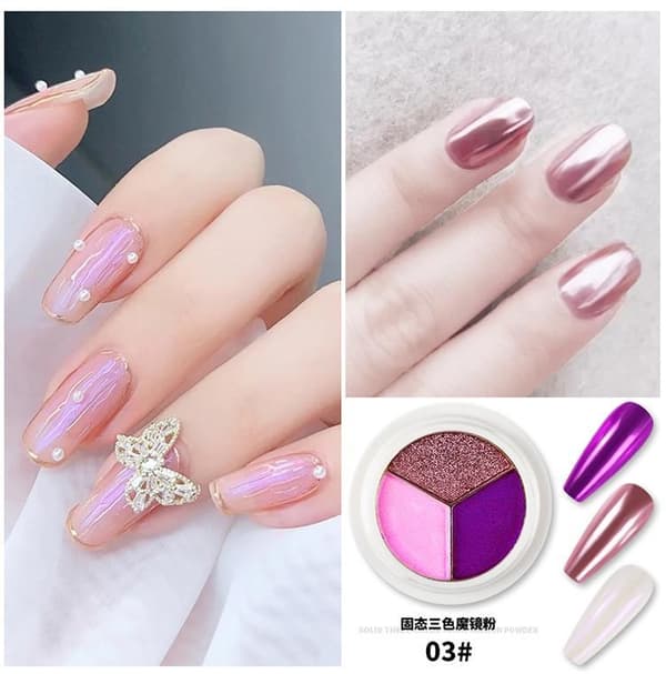 Magic Mirror Solid Nail Glitter Powder - Pigmentti - Kynsikoristeet