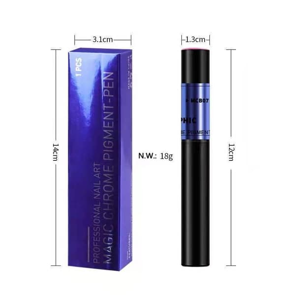Mirror powder pen - Krompigment - 18 forskellige farver -