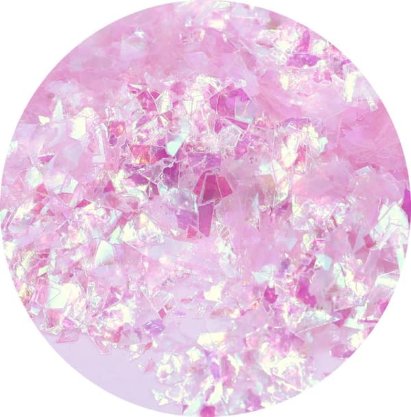 Negleglitter - Flakes / Mylar - Babyrosa - 8ml - Glitter