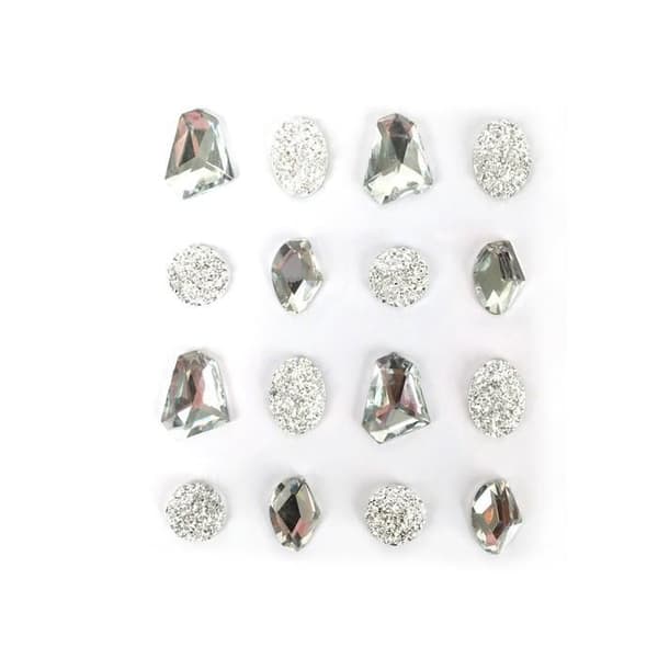 16 klisterpärlor kristall 20 mm