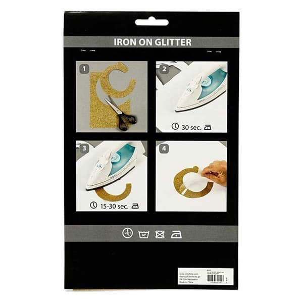 A5 glitterark - Creotime - Svart - Unisex - För barn - Pappersmaterial