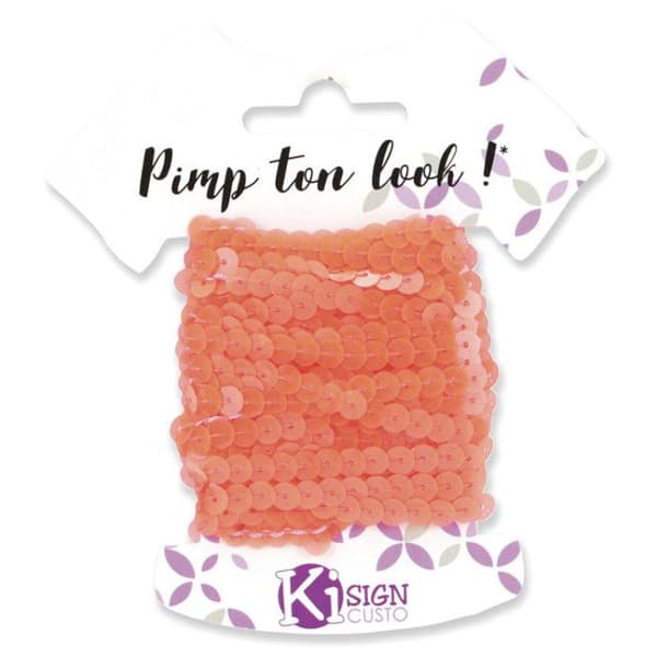 Ruban Pärlor Orange Fluo 6m Bredd 6 mm