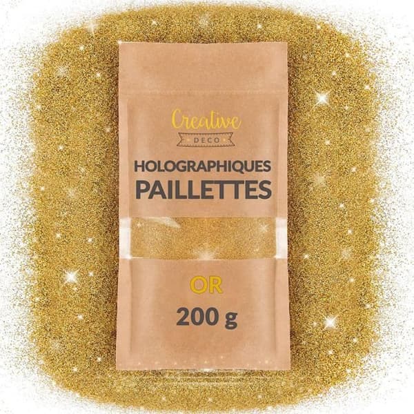 Fint glitter - Färgglitter - Ansiktsglitter - Guld - 200g