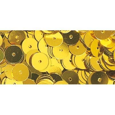Paljetter - Gult guld - ø 6 mm - Slät - box 6...