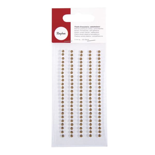 Strass autoadhesivo Topaze 3mm 120 stycken.