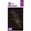 Miniatyrbild 1 av 2: Transfer strass thermocollant Raket 12,4 x 8 cm