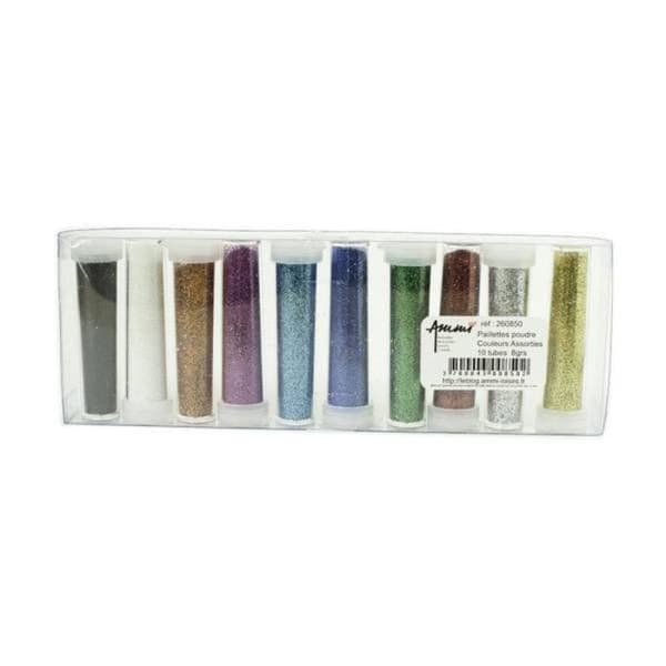 Glitterpulver 10 bitar