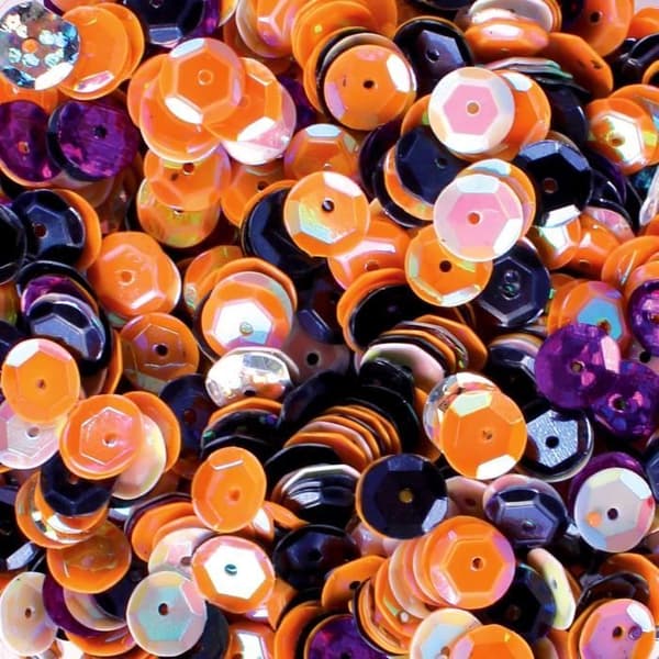 Paljetter Halloween Ø 6 mm 5 färger 100 g