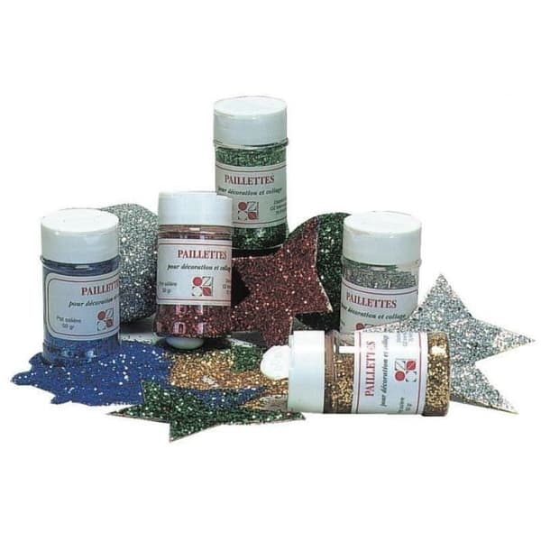 60g kruka med silverskimrande glitter