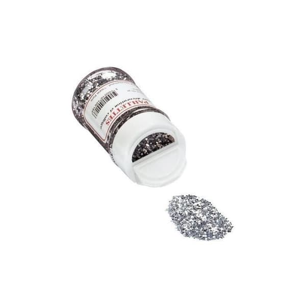 60g kruka med silverskimrande glitter