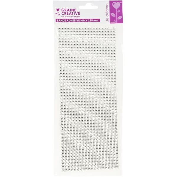 Strass-dekal 10 x 25 cm Silver