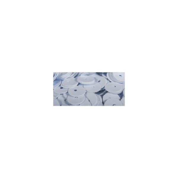 Pailletter - Släta - 6mm ø - Vit - Fodral 7g