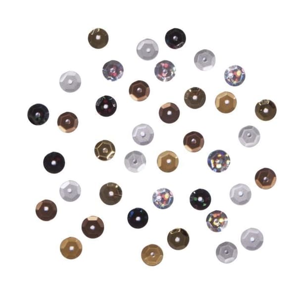 Glittermix "Glam", 6mm, 6 färger på 7g, 42g LS-kort