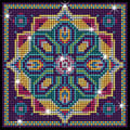 Miniatyrbild 2 av 2: Tableau Konst Diamant Strass och diamanter Mandala