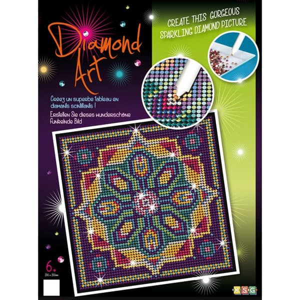 Tableau Konst Diamant Strass och diamanter Mandala