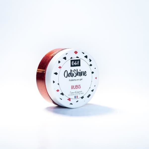 Gel paillette Odishine från Odif (70ml) - nyanser odishine: Rubis - Vit - Vuxen