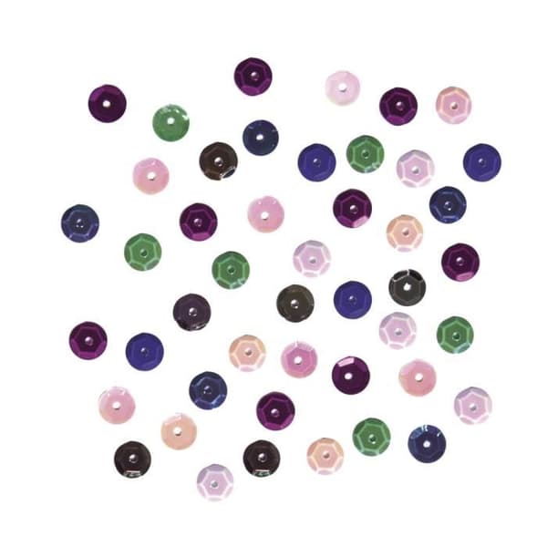 Glittermix "Fairy Tale", 6mm, 6 färger på 7g, 42g LS-kort