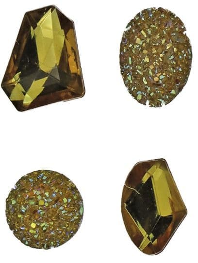 Itsekiinnittyvät kristallit Golden Titanium kivet