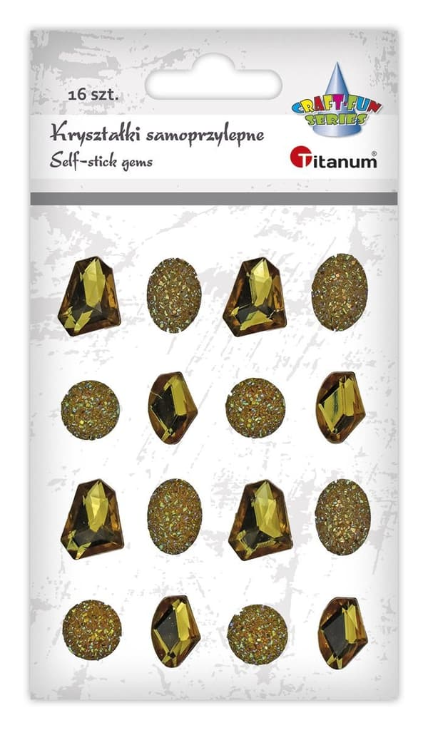 Itsekiinnittyvät kristallit Golden Titanium kivet