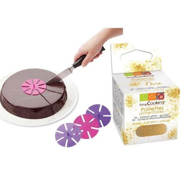 Tårtdekorationer + ätbara gyllene glitter