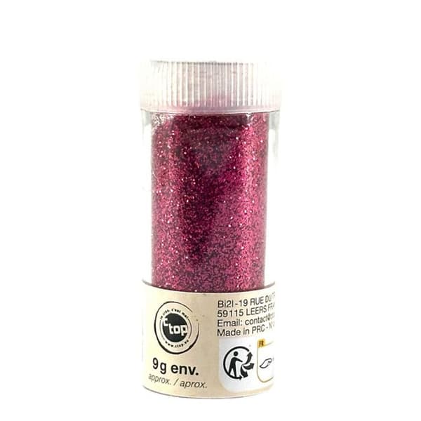 Paillettes - Rosa - Tub 9g - Biodegradabla - Kreativa hobbyer - Korttillverkning