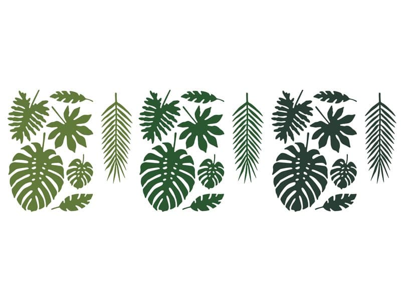 Bordsdekoration Tropiska blad, 21 st.