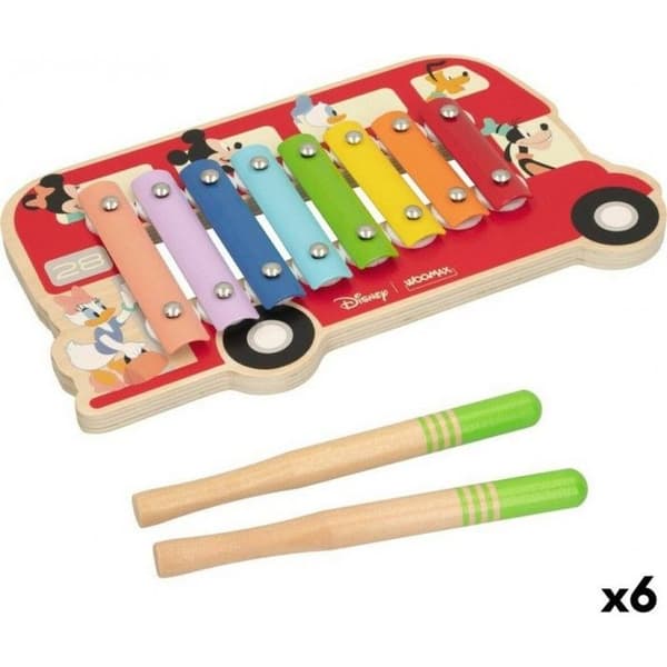 Disney Xylophon Träpojkar Plast 26 X 2,2 X 15 Cm (6 Enheter)