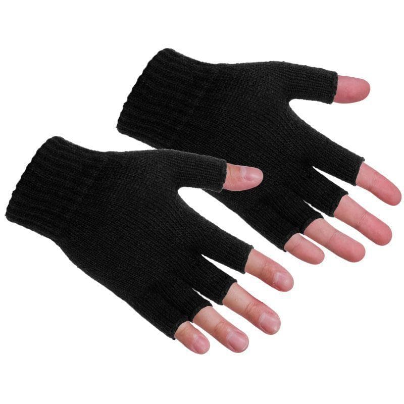 Torgvantar - Fingerlösa vantar - Svart