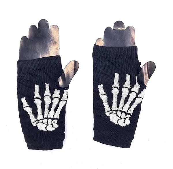 Fingerløse handsker skelet
