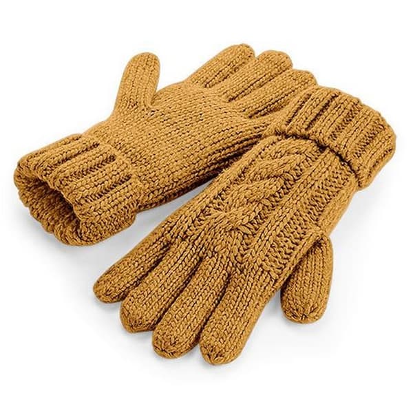 Beechfield Unisex kabelstickade handskar i melange