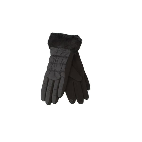Eastern Counties Leather Womens/Ladies Giselle Faux Fur Cuff Gloves Black One size