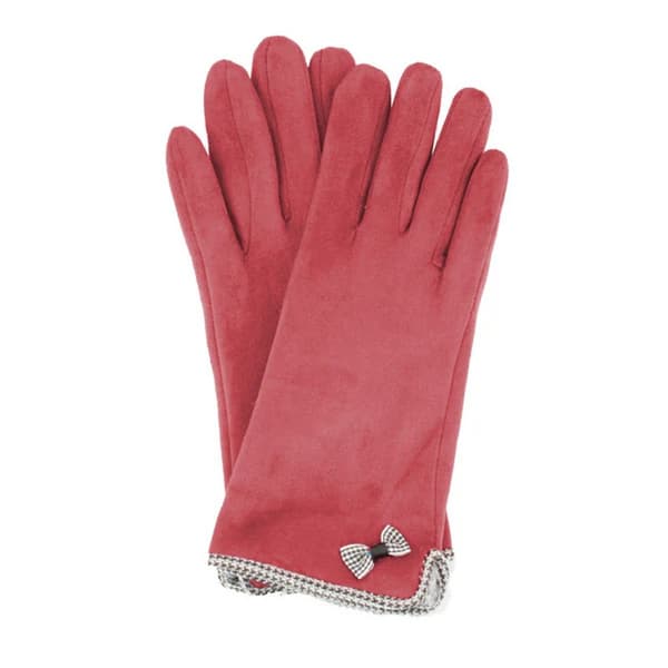 Eastern Counties Leather Womens/Ladies Gaby Faux Suede Touch Screen Gloves Cranberry One size