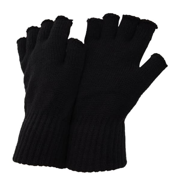 Floso Fingerløse vinterhandsker til mænd Black One Size