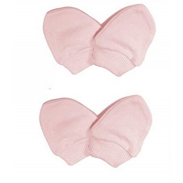 Baby Newborn 100% Cotton Elasticated Scratch Mittens (Pack Of 2 Pairs)