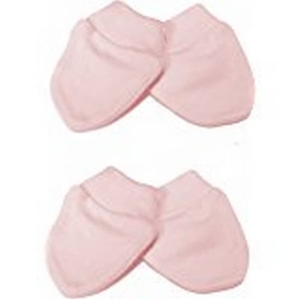 Baby Newborn 100% Cotton Elasticated Scratch Mittens (Pack Of 2 Pairs)