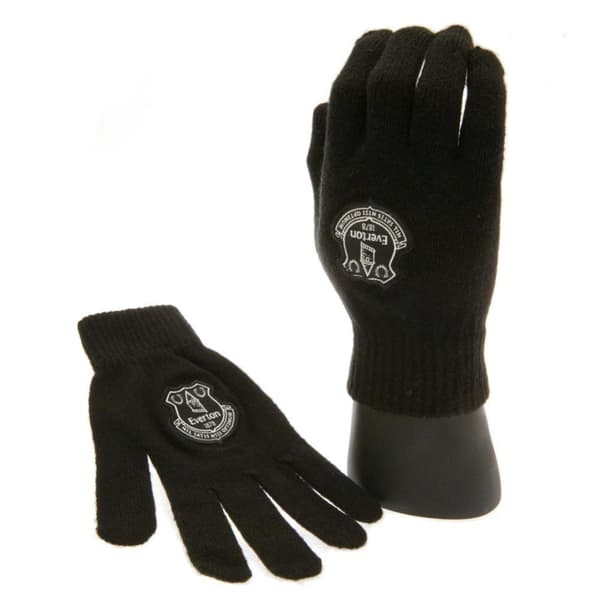 Everton FC Stickade handskar för barn/barn Black One Size