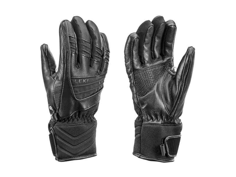 LEKI Griffin S Lady, Handskar, Bekväm passform, Läder, Neopren, Twill, Svart