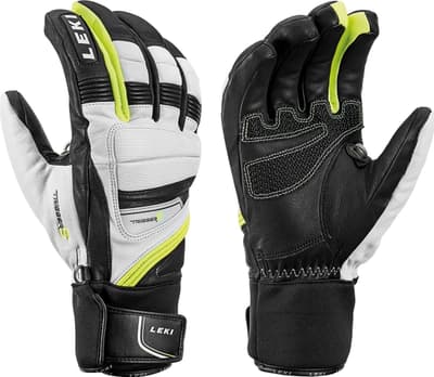 LEKI Gloves Griffin Prime S black and white size 9.5