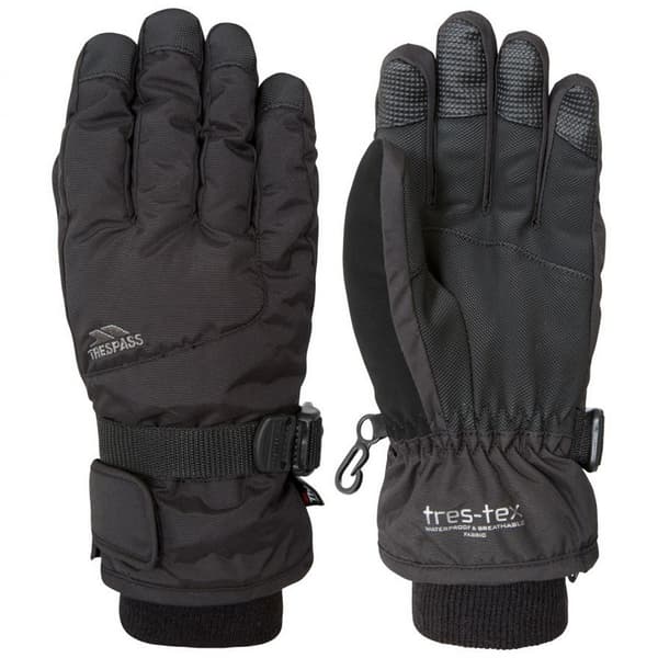 Trespass Childrens/Kids Ergon II Ski Gloves Black 11-12 Years