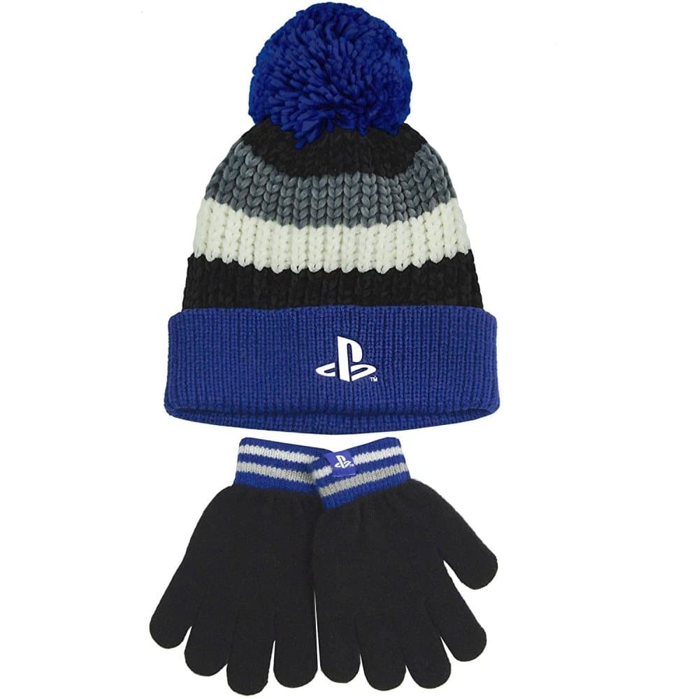 Playstation Set med Bobble-mössa och handskar för barn/barn