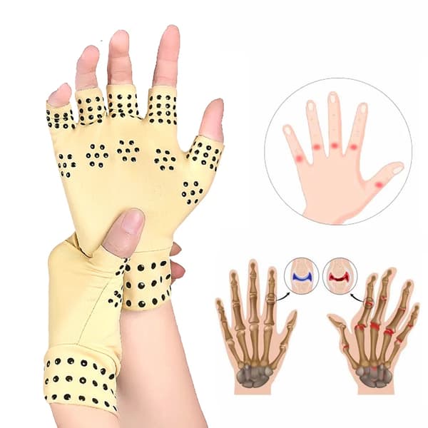 1-Par Mjuka Bekväma Fingerlösa Artrit Handskar