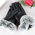 Pikkukuva 4 / 11: Winter PU Leather Full Finger Touch Screen Warm Gloves