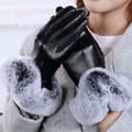 Pikkukuva 2 / 11: Winter PU Leather Full Finger Touch Screen Warm Gloves