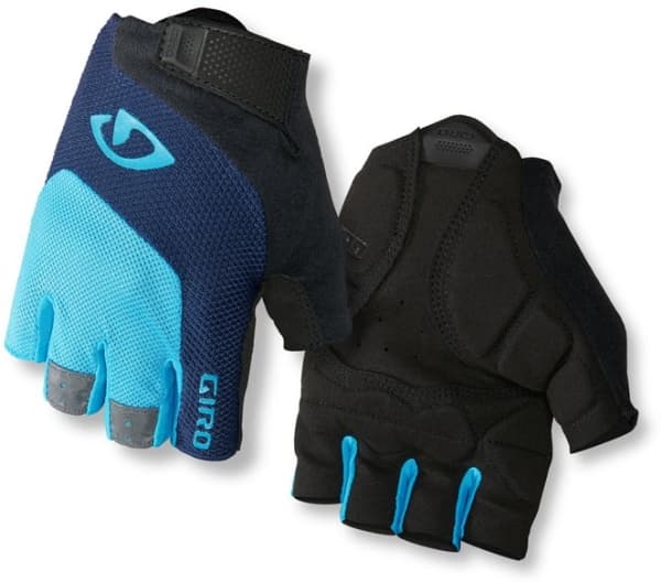 Giro Bravo Gel blue jewel svarte sykkelhansker, størrelse M (GR-7085635)