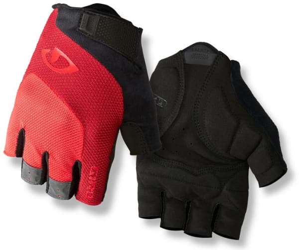 Giro Bravo Gel sykkelhansker, sort og rød, størrelse S (GR-7085639)