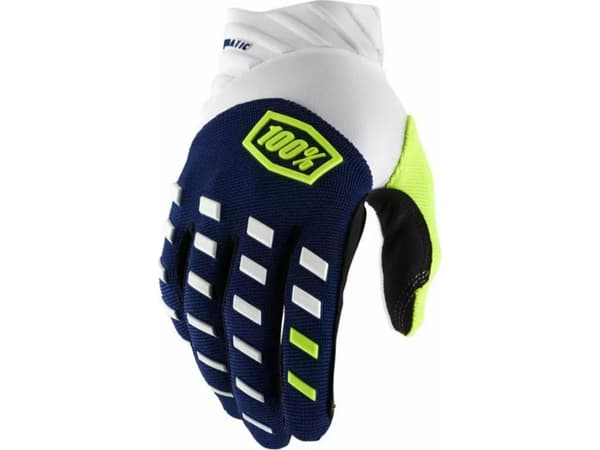 100% Gloves 100% AIRMATIC Glove navy white size. L (hand length 193-200 mm) (NEW)