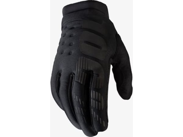 100% Hansker 100% BRISKER Youth Glove sort grå str. M (håndlengde 149-159 mm) (NYHET)
