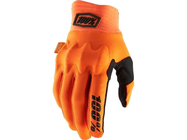 100% Gloves 100% COGNITO Gloves Fluo Organe - M (hand length 187-193 mm) (NEW 2022)