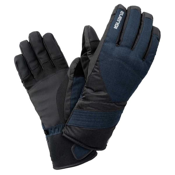 Iguana Mens Richer Logo Ski Gloves Black/Salute Melange L-XL
